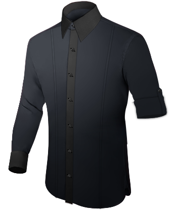 Heren Leren Blouson with French Collar 1 Button