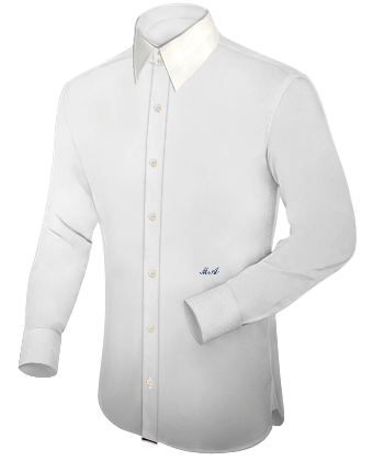 Italiaanse Blouses Mannen with French Collar 2 Button