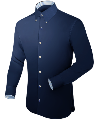 Bloemetjes Overhemd with Italian Collar 1 Button