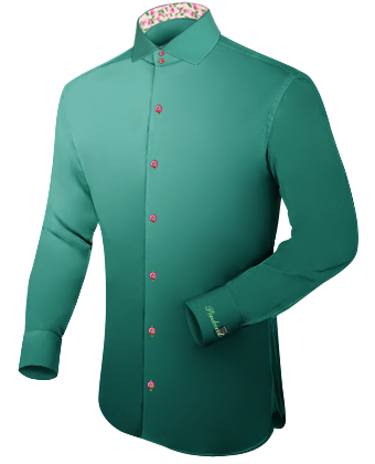 Koraal Kleur Overhemd with Italian Collar 2 Button