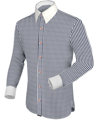 Logo Op Overhemd with French Collar 2 Button