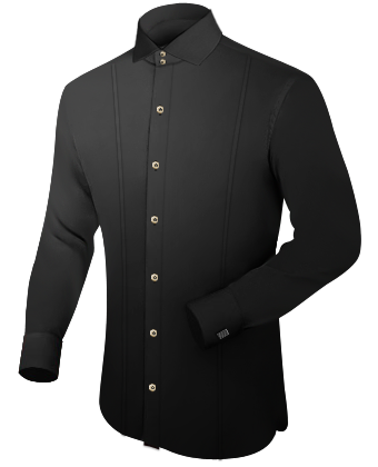 Satijnen Overhemd with Italian Collar 2 Button