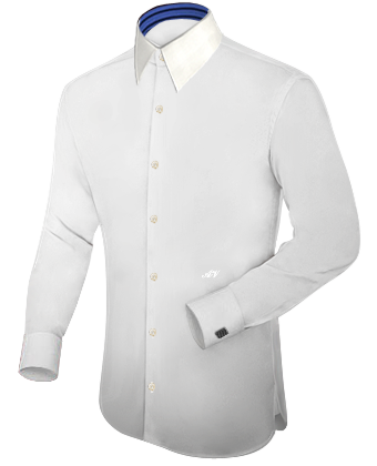 Mens Dress Shirts with French Collar 1 Button