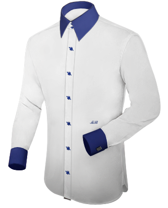 Paars Hemd with Italian Collar 2 Button