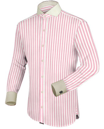 Slim Fit Shirt with Cut Away 1 Button