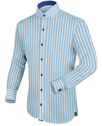 Cheap Mens Tailored Shirts with Italian Collar 1 Button