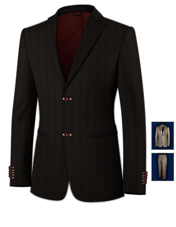 Men Suits with 2 Buttons, Single Breasted